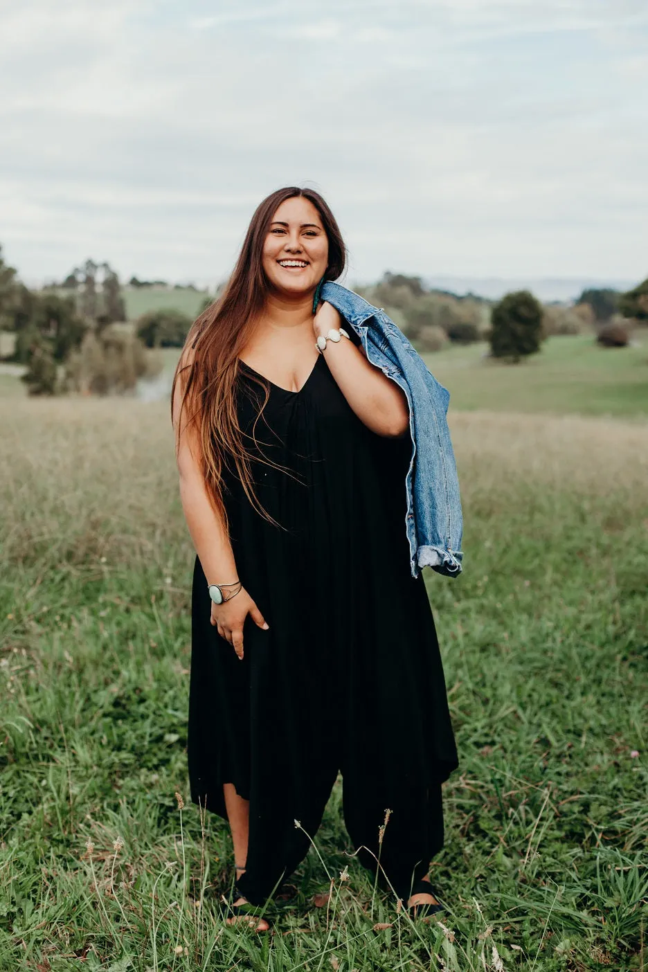 True Black Tie Up Jumpsuit