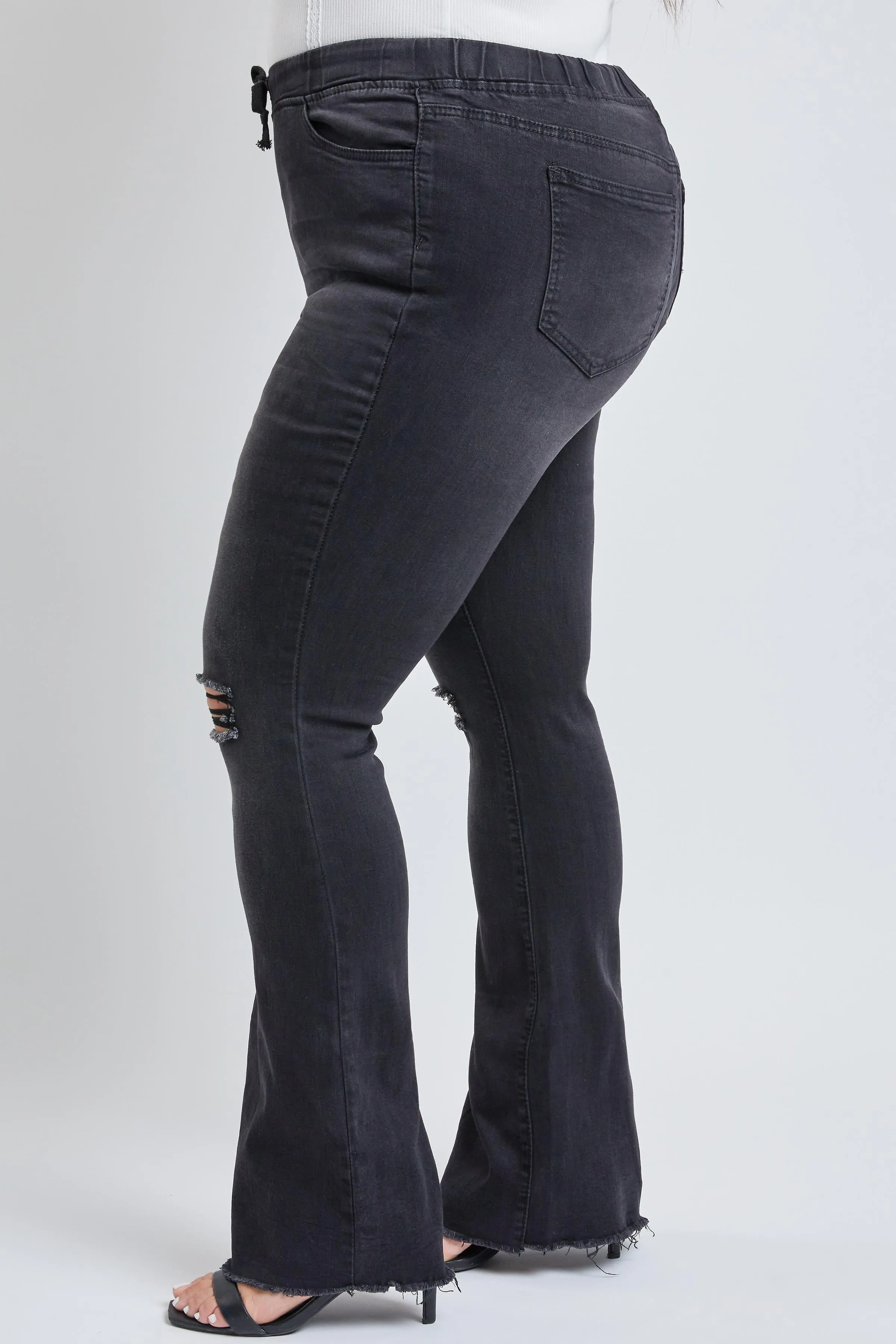 Women's Plus  Flare Raw Hem Jogger - Sale